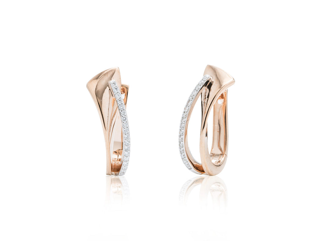 Rose Gold and Diamond Earrings - Charles Koll Jewellers