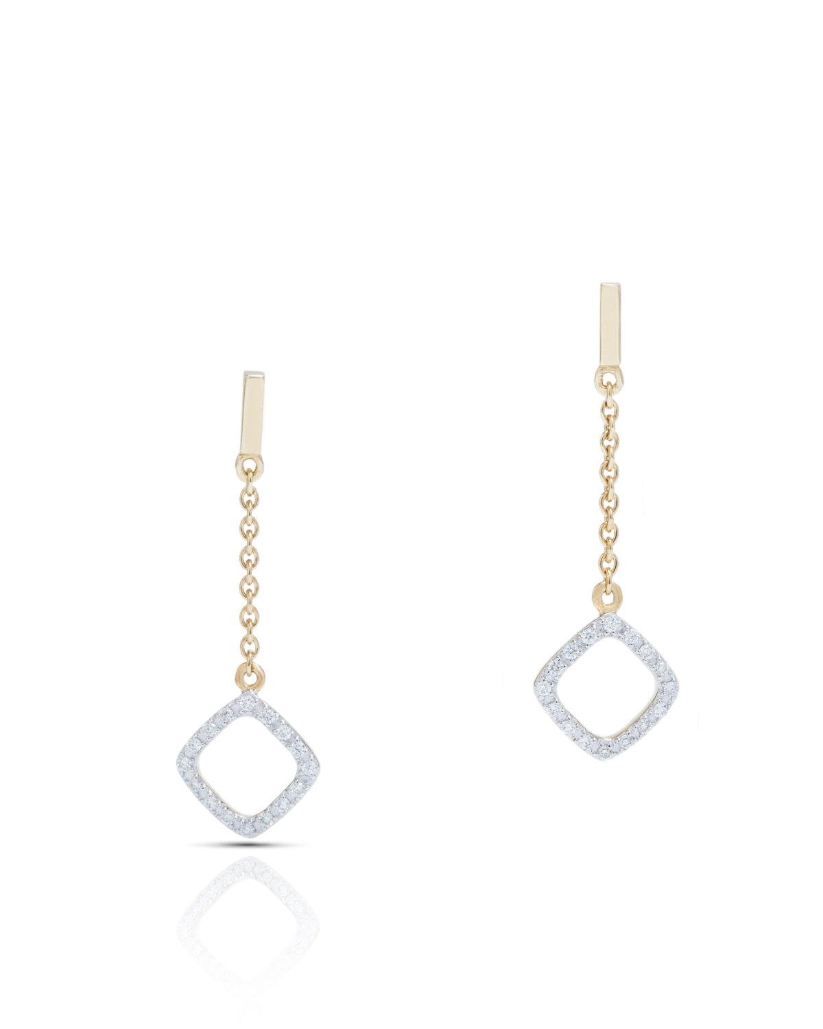 Square Drop Earrings - Charles Koll Jewellers