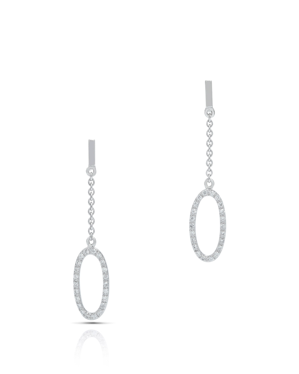 Oval Drop Earrings - Charles Koll Jewellers