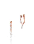 Dancing Diamond Earrings In Rose Gold - Charles Koll Jewellers