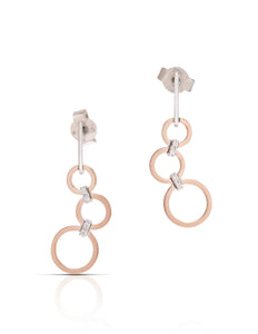 Two-Tone Open Circle Earrings - Charles Koll Jewellers