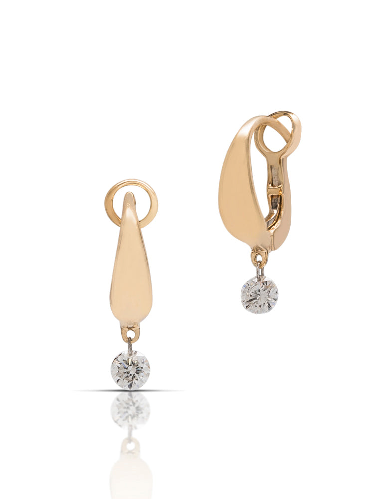 Yellow Gold Dancing Diamond Earrings - Charles Koll Jewellers