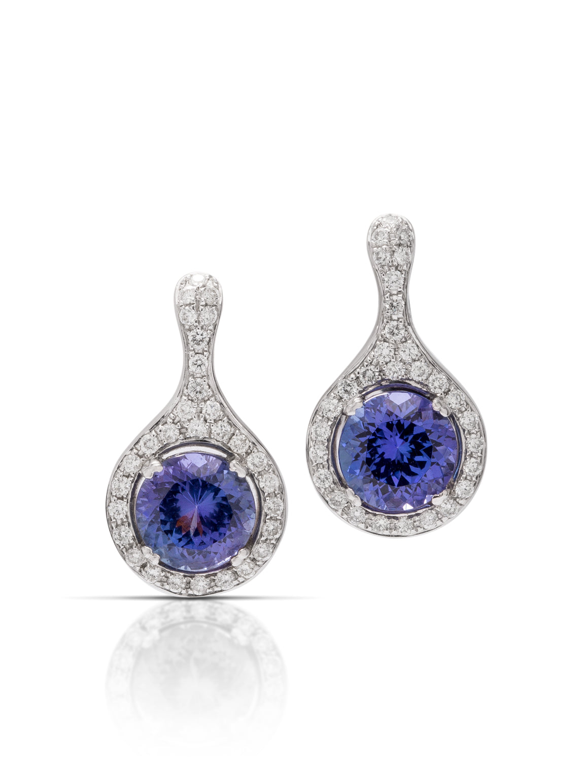 Tanzanite and Diamond Earrings - Charles Koll Jewellers