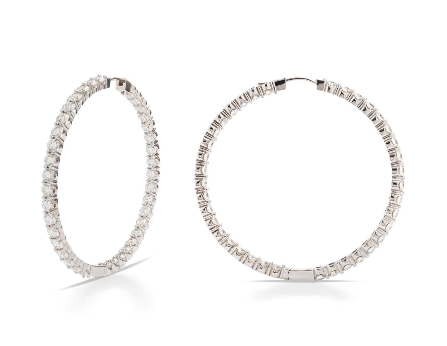 Inside/Outside Diamond Hoop Earrings - Charles Koll Jewellers