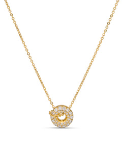 Rounded Circle Diamond Pendant - Charles Koll Jewellers