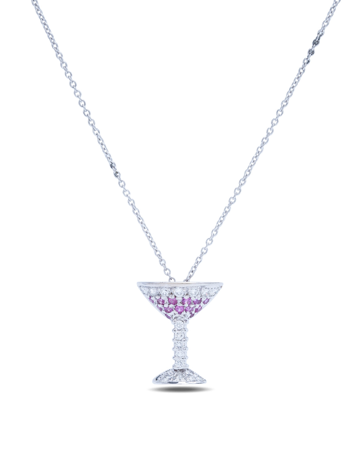 Pink Sapphire and Diamond Cocktail Pendant - Charles Koll Jewellers