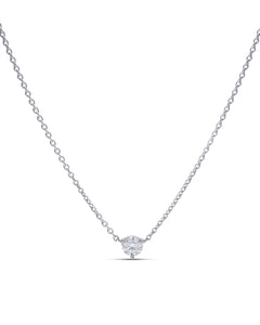 Diamond Solitaire Martini Prong Pendant - Charles Koll Jewellers