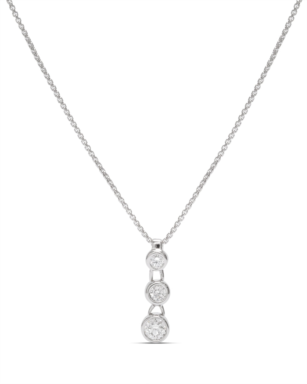 3 Stone Diamond Pendant - Charles Koll Jewellers