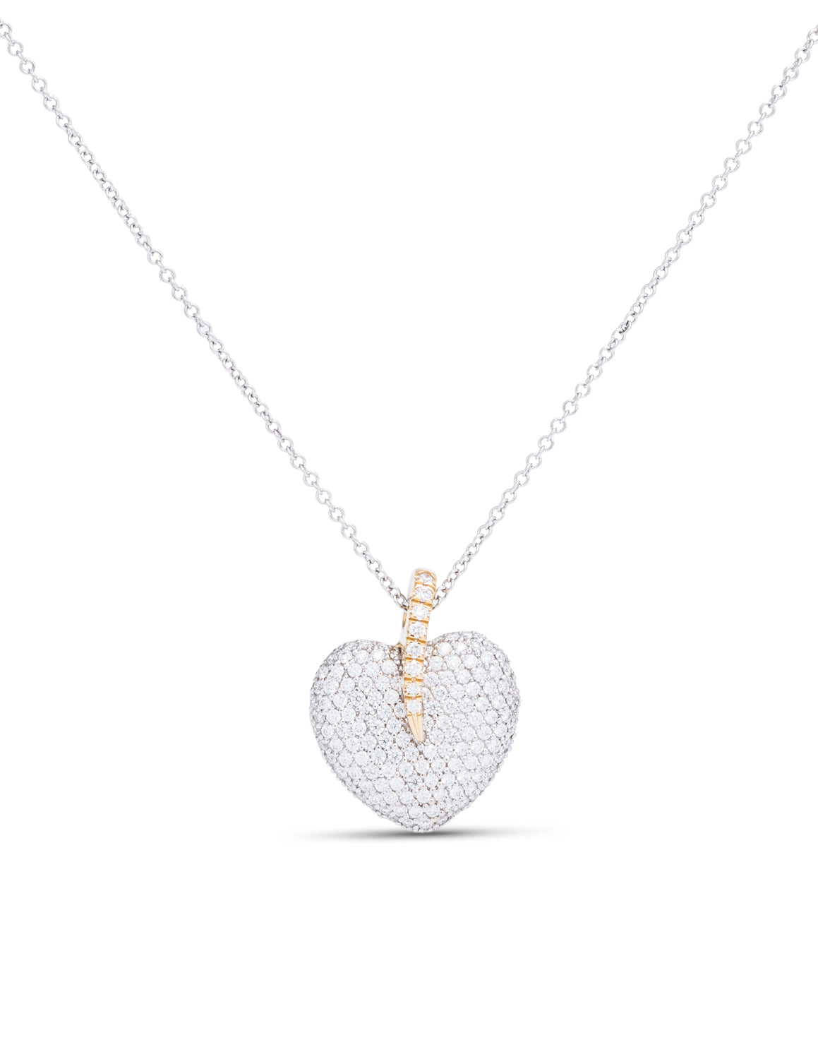 Two-Tone Heart Pendant - Charles Koll Jewellers