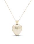 18K Yellow Gold Heart Locket Pendant - Charles Koll Jewellers