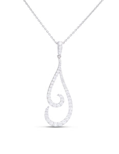 Swirl Diamond Pendant - Charles Koll Jewellers