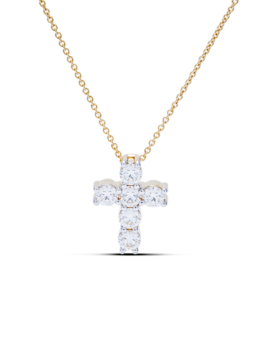 Yellow Gold Diamond Cross Pendant - Charles Koll Jewellers
