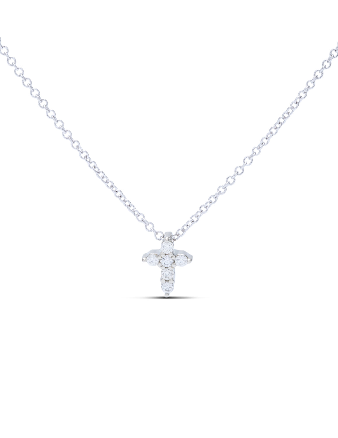 White Gold Diamond Cross Pendant - Charles Koll Jewellers