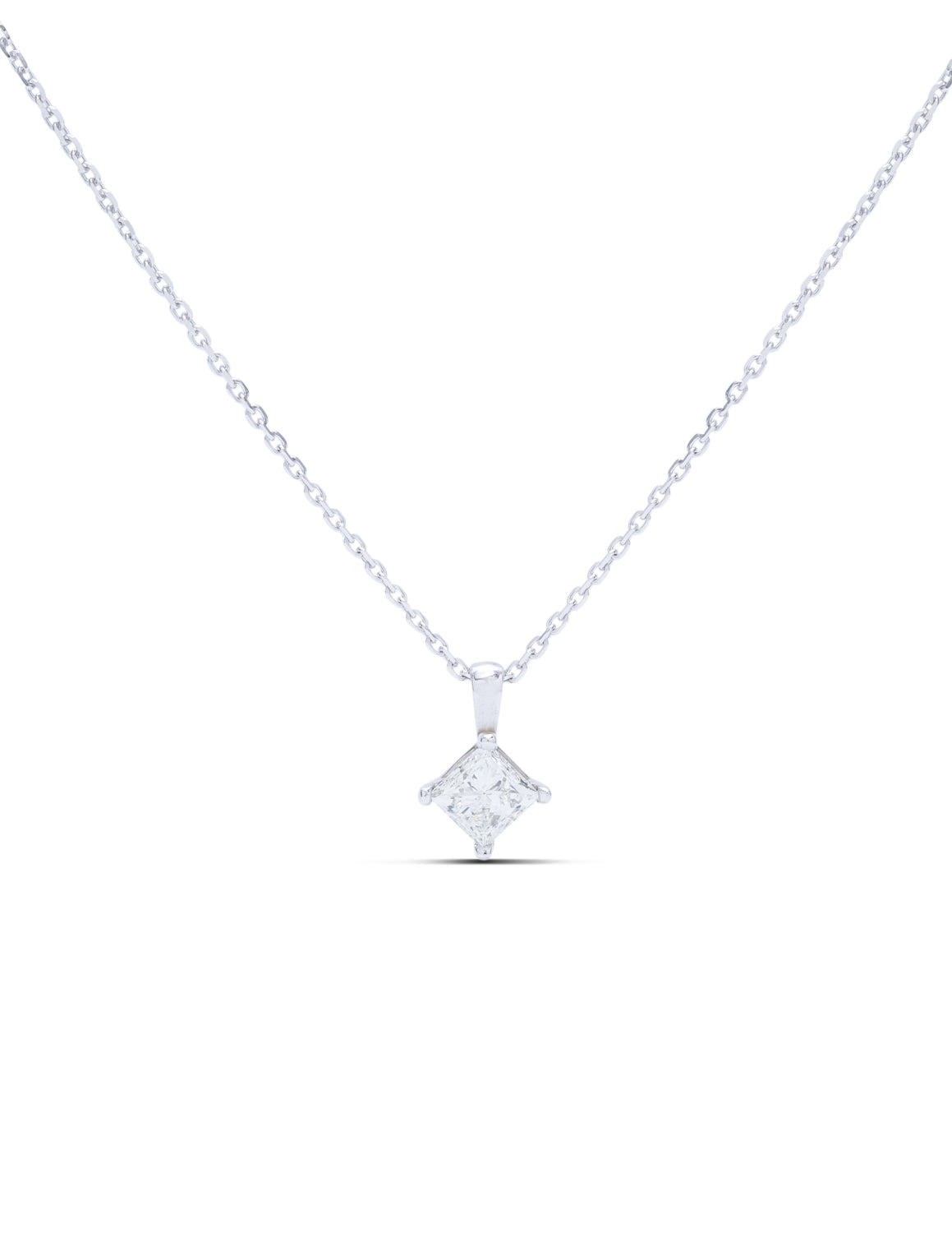 Princess Cut Solitaire Diamond Pendant - Charles Koll Jewellers