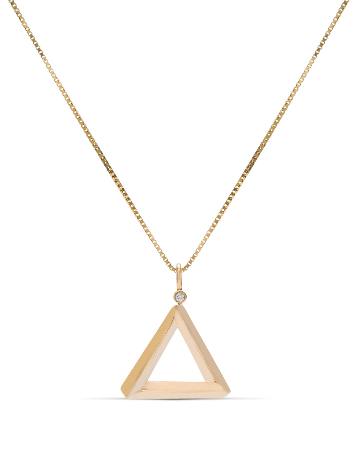 Yellow Gold Penrose Triangle Pendant - Charles Koll Jewellers