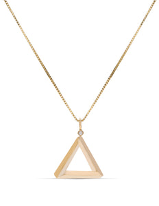 Yellow Gold Penrose Triangle Pendant - Charles Koll Jewellers