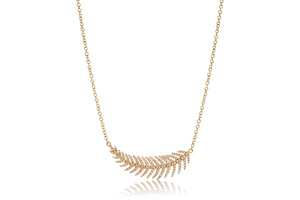 Diamond Feather Necklace - Charles Koll Jewellers