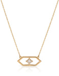18K Gold Geometric Diamond Necklace