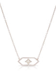 Platinum Geometric Diamond Necklace
