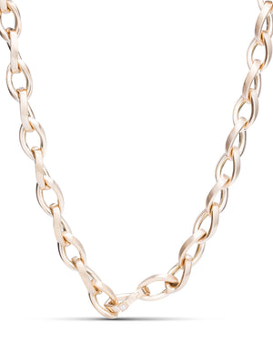 Rose Gold With Single Diamond Accent Necklace - Charles Koll Jewellers