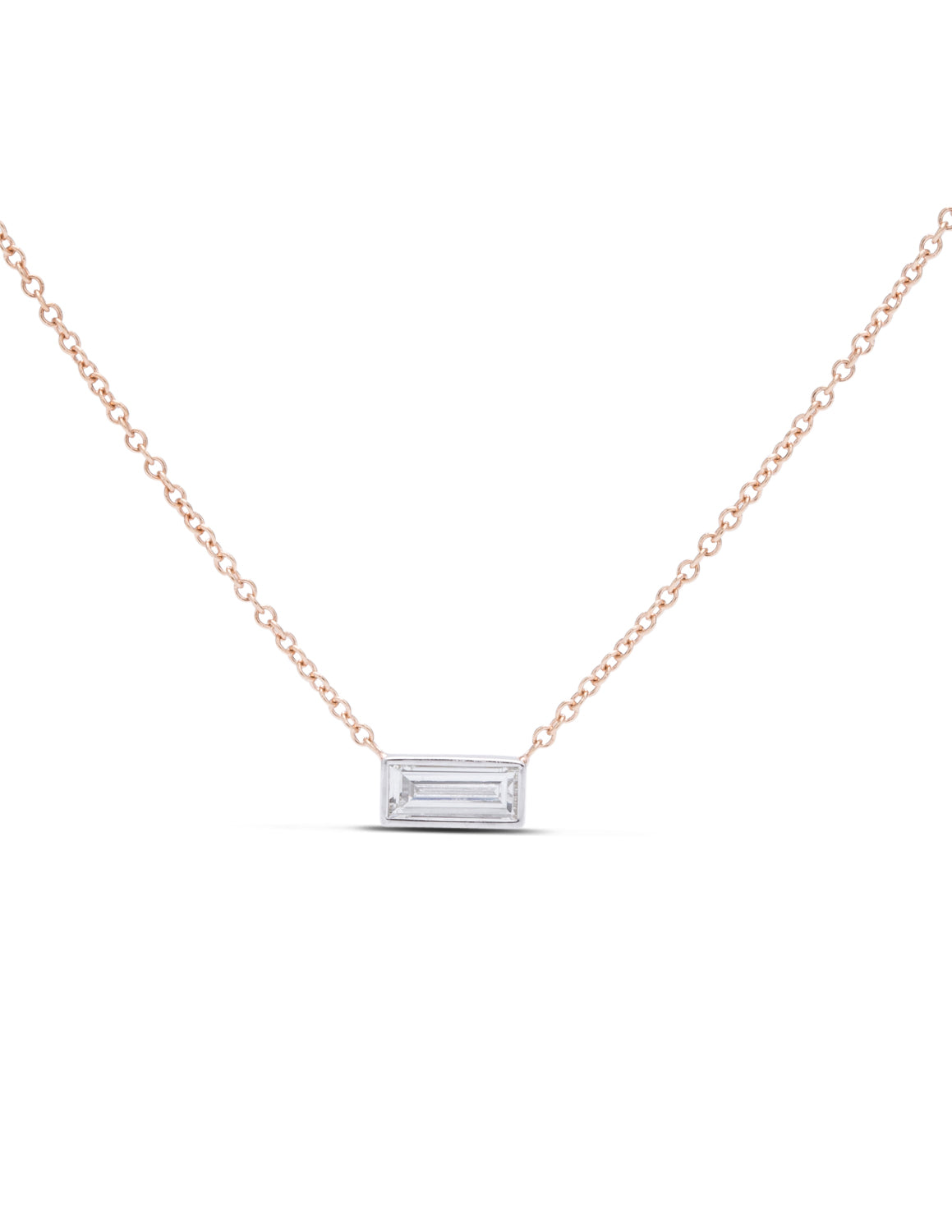 Bezel Set Diamond Necklace - Charles Koll Jewellers