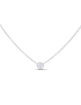 Delicate Bezel Set Diamond Solitaire Pendant - Charles Koll Jewellers