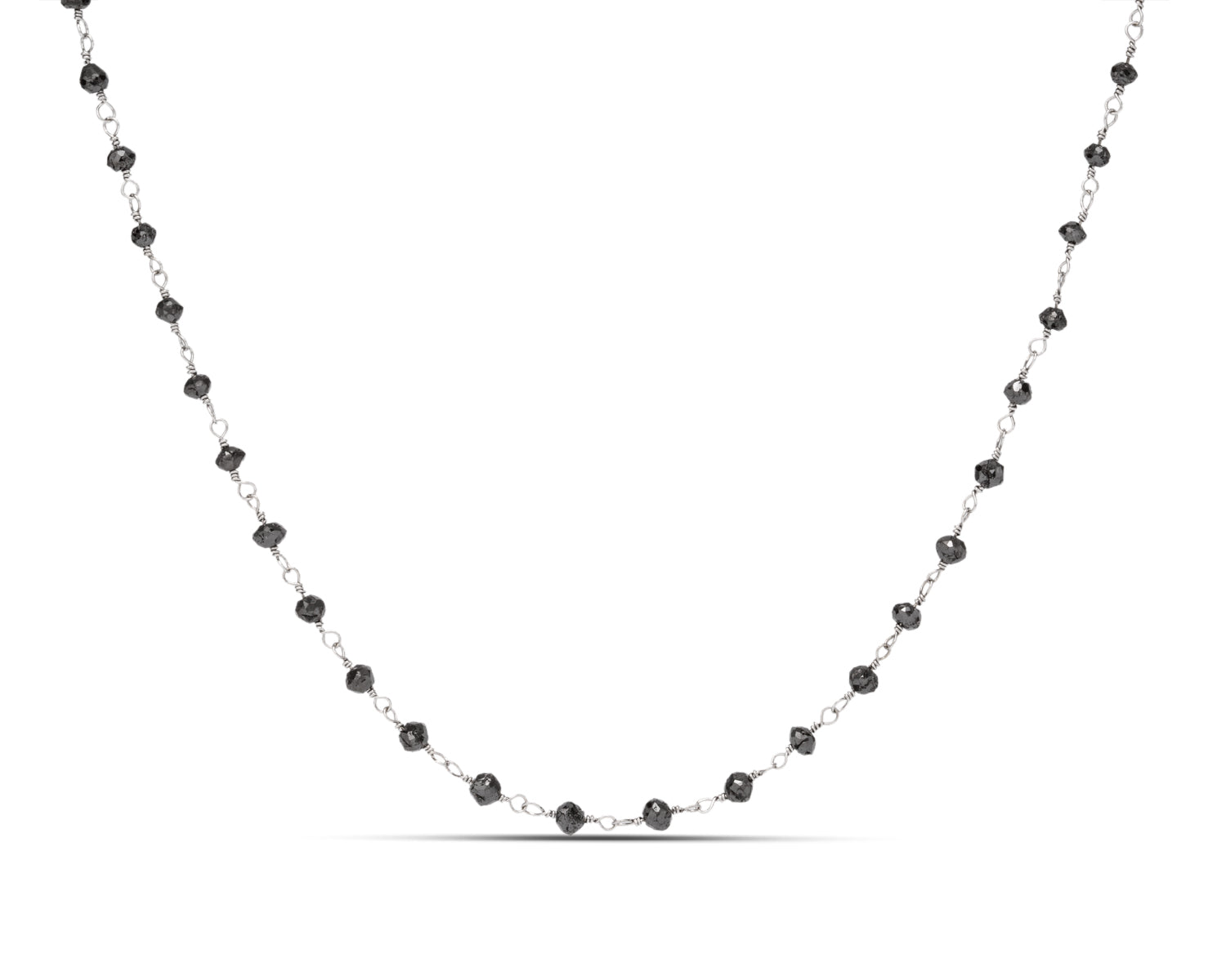Black Diamond Bead Necklace - Charles Koll Jewellers