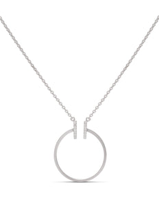 Double Bar Circle Necklace - Charles Koll Jewellers