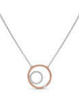 Two-Tone Double Circle Necklace - Charles Koll Jewellers