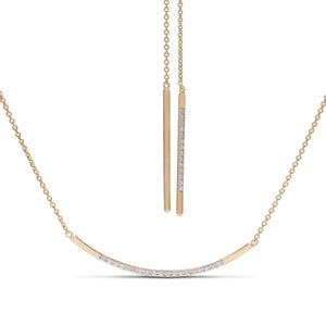 Diamond Bar Scarf Necklace - Charles Koll Jewellers