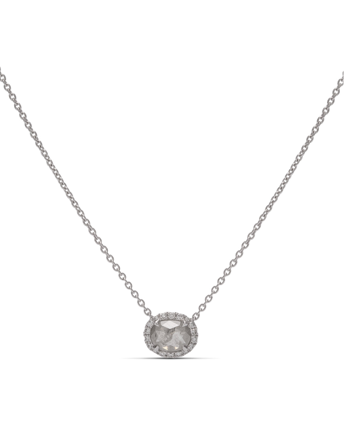 Rough Grey Diamond Necklace - Charles Koll Jewellers