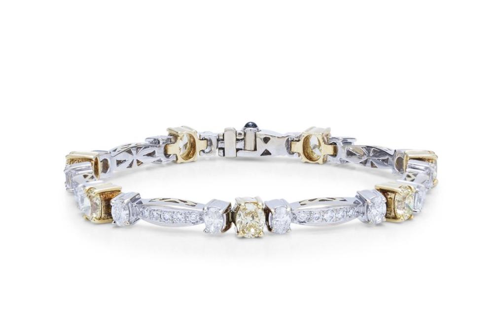 Diamond and Yellow Diamond Bracelet - Charles Koll Jewellers