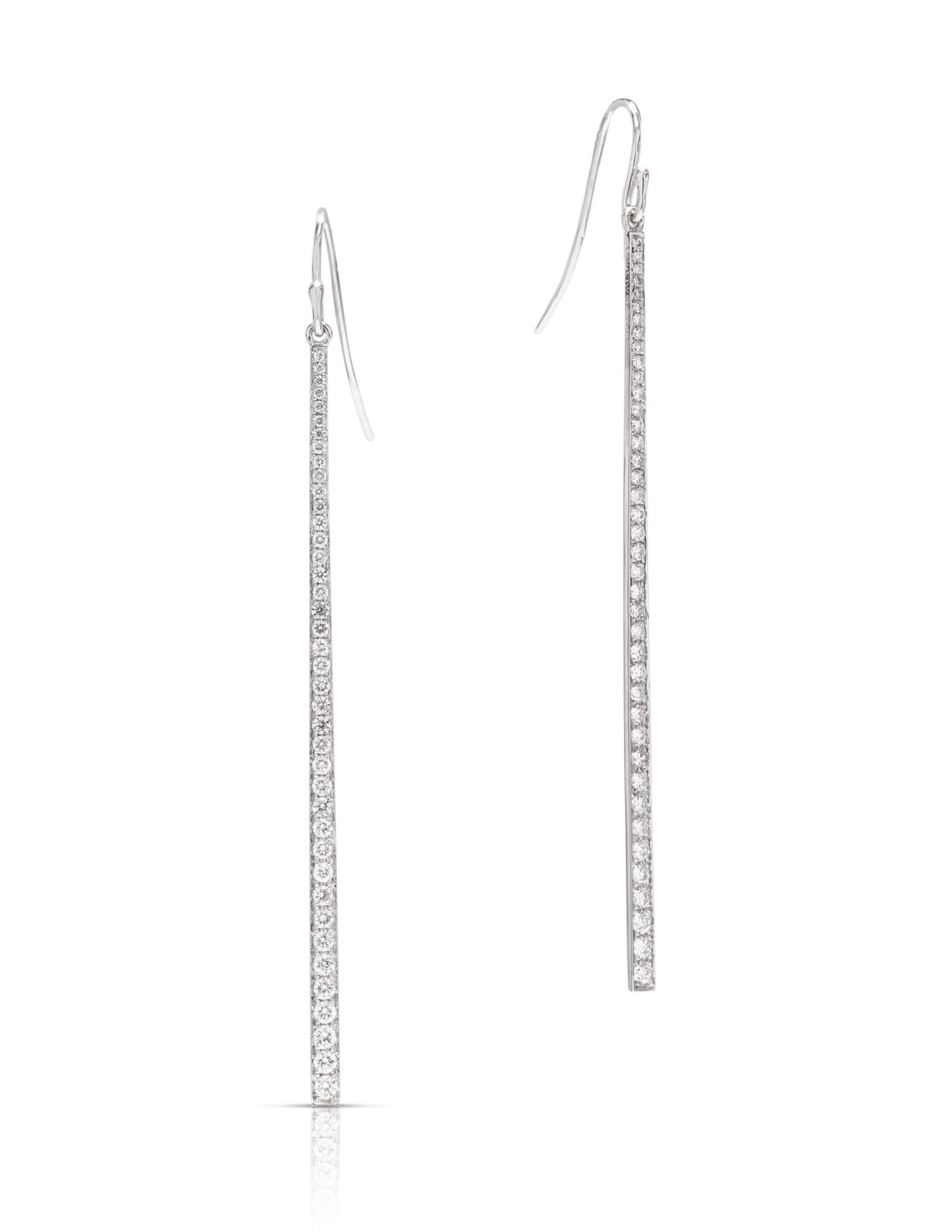 Tapered Diamond Dangle Earrings - Charles Koll Jewellers