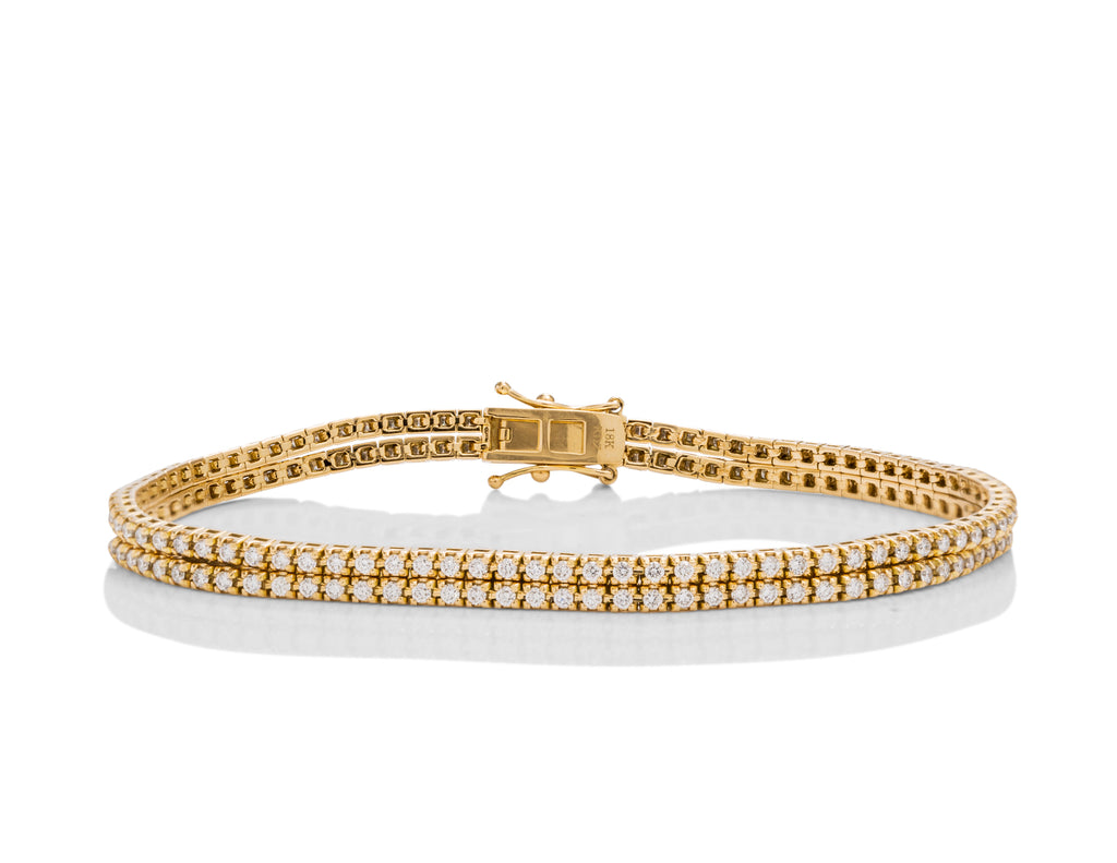 Double Golden Diamond Bracelet - Charles Koll Jewellers
