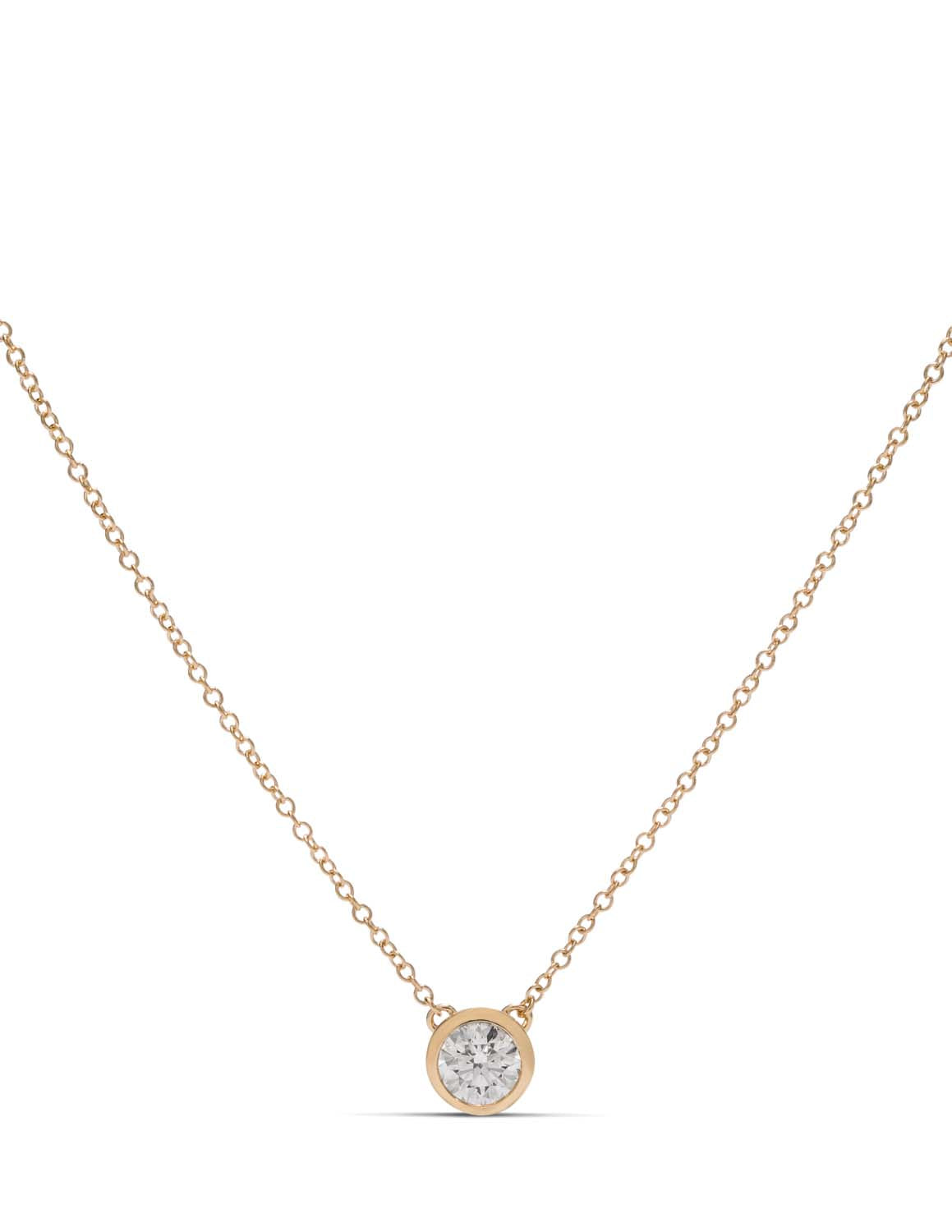 0.51 ct Hearts On Fire Diamond Bezel Necklace - Charles Koll Jewellers