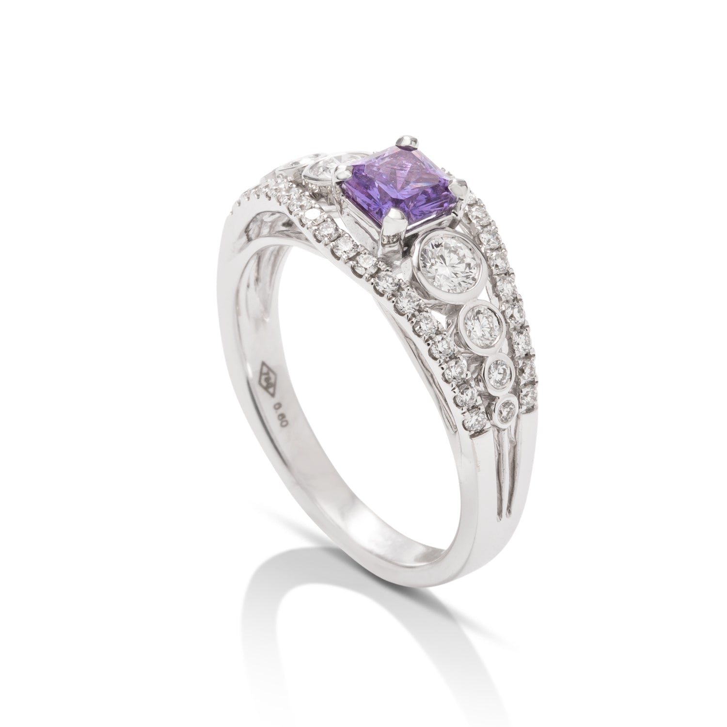 Purple Sapphire and Diamond Ring - Charles Koll Jewellers