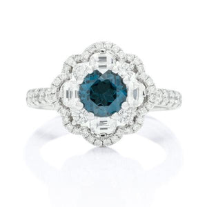 Blue Topaz and Diamond Ring - Charles Koll Jewellers
