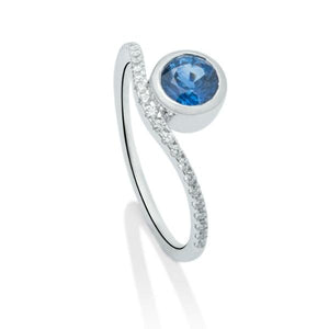 Sapphire and Diamond Impression Ring - Charles Koll Jewellers