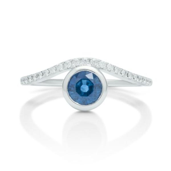 Sapphire and Diamond Impression Ring - Charles Koll Jewellers