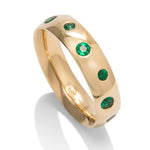 Yellow Gold Emerald Band - Charles Koll Jewellers