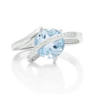 Aquamarine and Diamond Ring - Charles Koll Jewellers