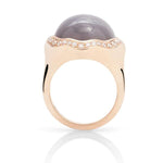 Grey Moonstone Rose Gold Ring - Charles Koll Jewellers