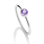 Purple Sapphire Milgrain Bezel Set Ring - Charles Koll Jewellers