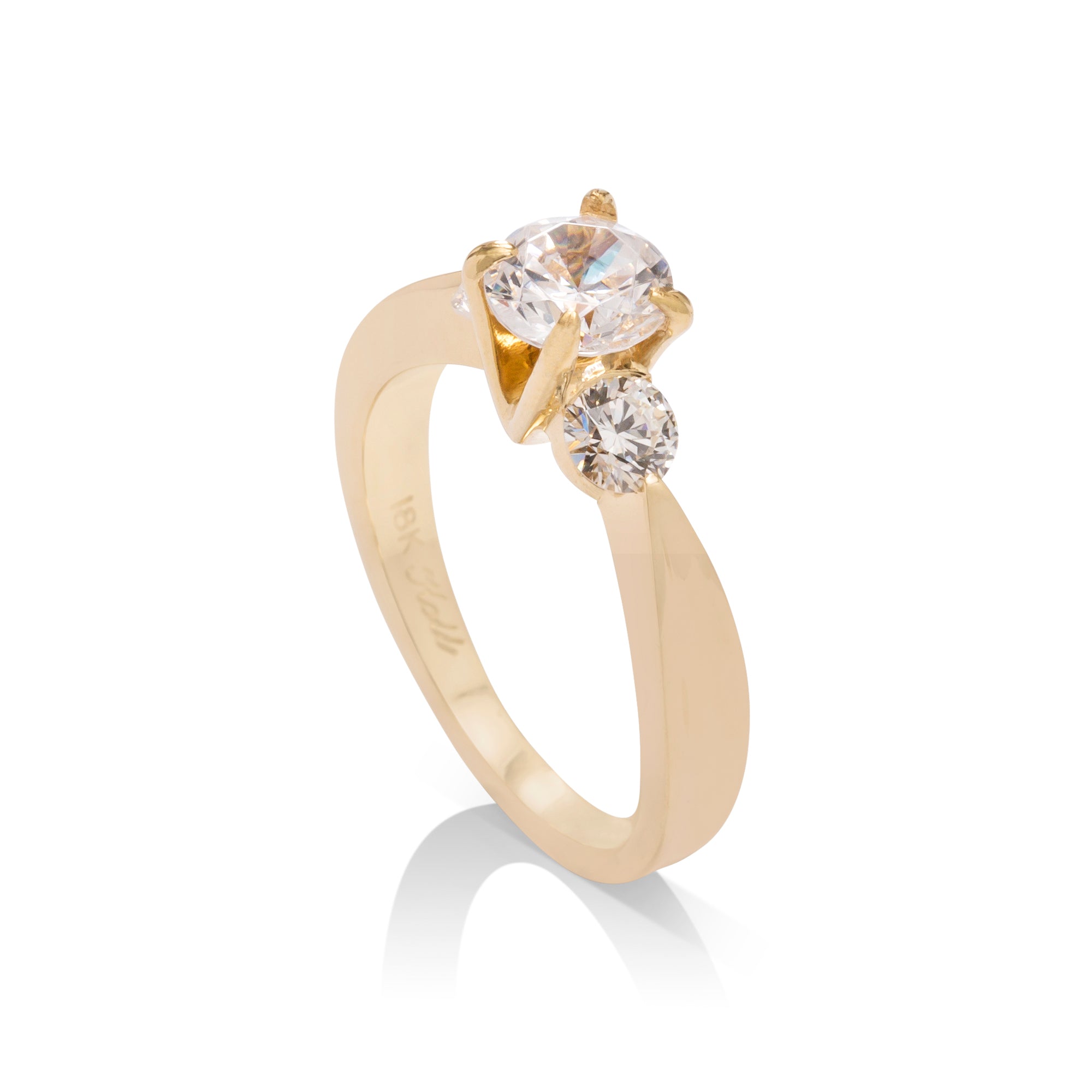 Diamond Trio Engagement Ring - Charles Koll Jewellers