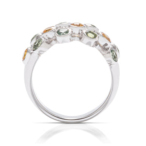 Multi-color Sapphire Bezel Ring - Charles Koll Jewellers