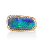 Freeform Opal and Diamond Ring - Charles Koll Jewellers