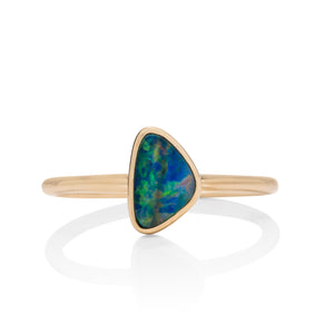 Triangular Australian Opal Ring - Charles Koll Jewellers