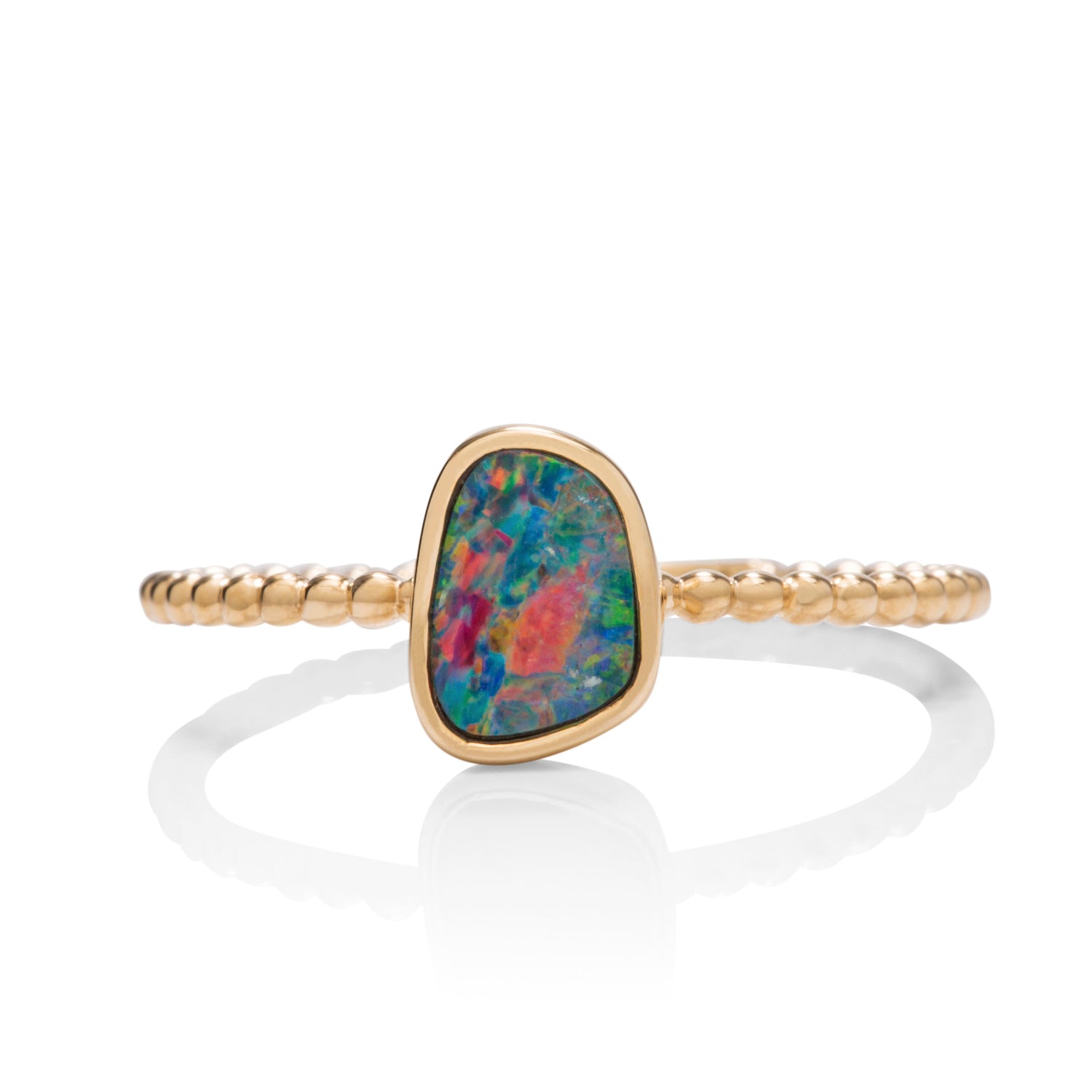 Australian Opal Beaded Ring - Charles Koll Jewellers