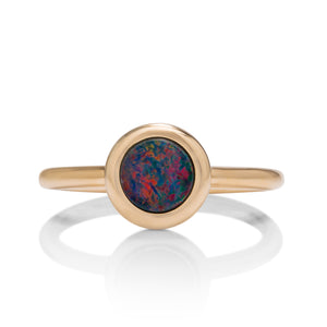 Australian Opal Bezel Ring - Charles Koll Jewellers