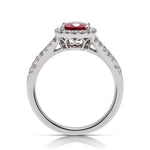 Oval Shaped Burmese Ruby and Diamond Ring - Charles Koll Jewellers